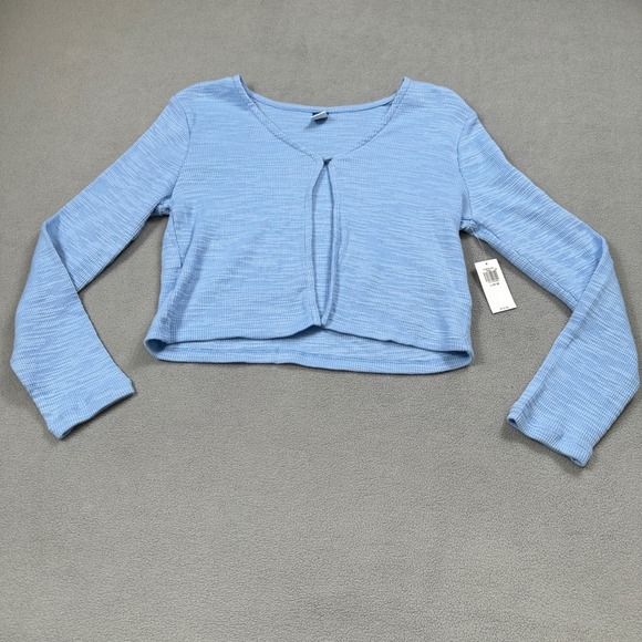 Old Navy Other - Old Navy Cardigan Sweater L 10/12 Kids Girls Blue Ribbed V-Neck Long Sleeve NWT